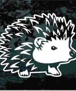 hedgehog window decal sticker for cars and trucks