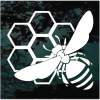 Honey Bee comb window decal Sticker