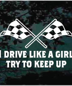 I drive like a girl decal Sticker