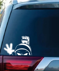 Marvin the Martian waving Window Decal Sticker
