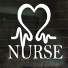 Nurse Heart RN LPN Window Decal Sticker