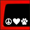 Peace Love Dogs Animal Stickers -