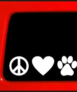 Peace Love Dogs Animal Stickers -