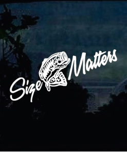 Size Matters Fishing Decal Stickers