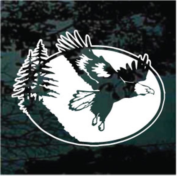 soaring eagle scene window decal sticker for cars and trucks
