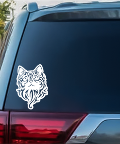 Cat Kitten Long Haired Face Decal Sticker