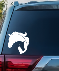 Horse Head Love Yin Yang Decal Sticker