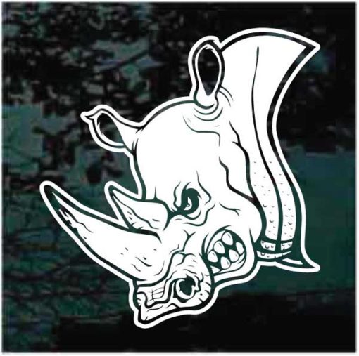 Angry Rhino Decal Sticker