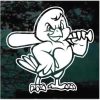 Cardinal Bird Mascot Baseball Team Decal Sticker