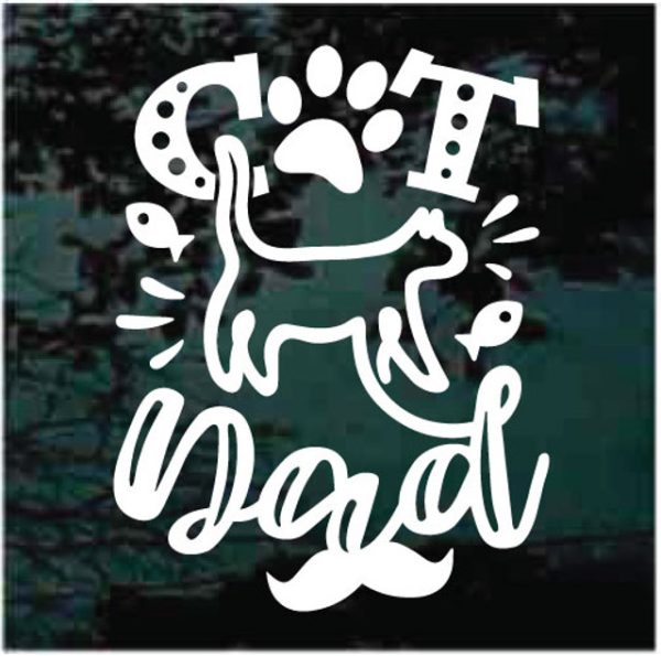 Cat Dad Decal Sticker