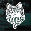 Cat Kitten Long Haired Face Decal Sticker