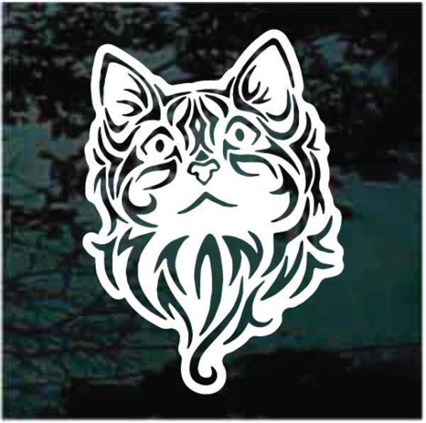 Cat Kitten Long Haired Face Decal Sticker