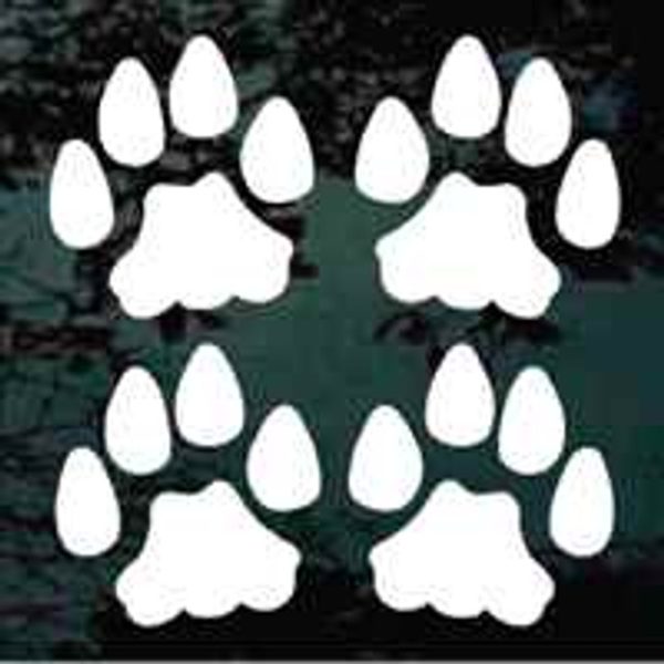 Cat Paw Prints Tracks Decal Sticker