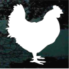 Chicken Silhouette Decal Sticker