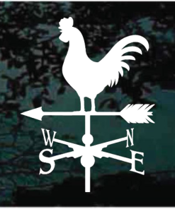 Chicken Weathervane Decal Sticker