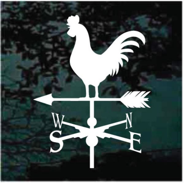 Chicken Weathervane Decal Sticker