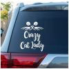 Crazy Cat Lady Face Decal Sticker