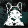 Cute Cat Kitten Peeking Decal Sticker