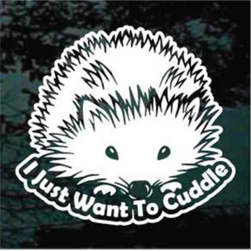 Hedgehog I just want to cuddle Decal Sticker