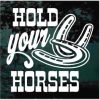 Hold Your Horses Horseshoes Decal Sticker