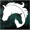 Horse Head Love Yin Yang Decal Sticker