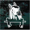 Horse Peeking over Fence Decal Sticker