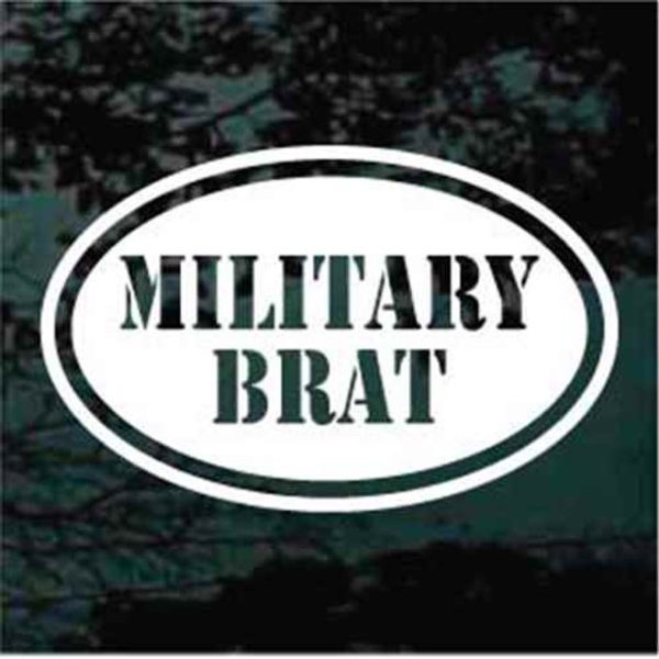 Military Brat Oval Decal Sticker