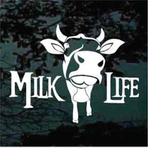 Milk Life Cow Decal Sticker