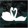 Pair Of Swans Silhouette Decal Sticker