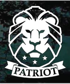 Patriot Lion Window Decal Sticker