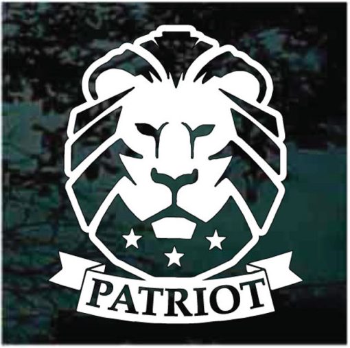 Patriot Lion Window Decal Sticker