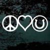 Peace Love Horses Decal Sticker