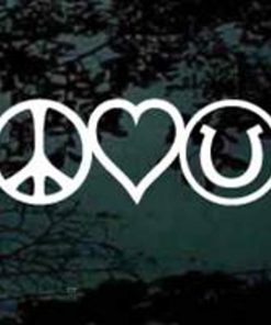 Peace Love Horses Decal Sticker