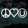 Peace Love Horses Decal Sticker