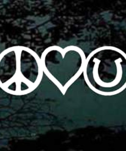 Peace Love Horses Decal Sticker
