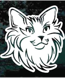 Persian Cat Kitten Long Haired Face Decal Sticker