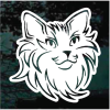 Persian Cat Kitten Long Haired Face Decal Sticker