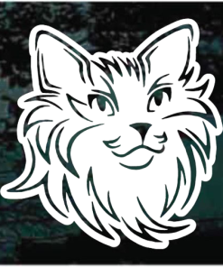 Persian Cat Kitten Long Haired Face Decal Sticker