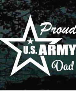 Proud Army Dad Star Decal Sticker