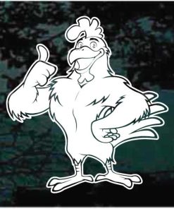 Rooster Cartoon Chicken Decal Sticker