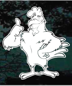 Rooster Cartoon Chicken Decal Sticker