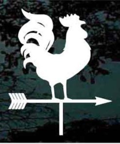 Rooster Weathervane Decal Sticker