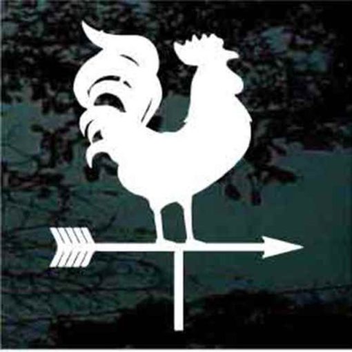 Rooster Weathervane Decal Sticker