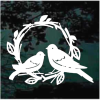 Songbirds Wreath Decal Sticker