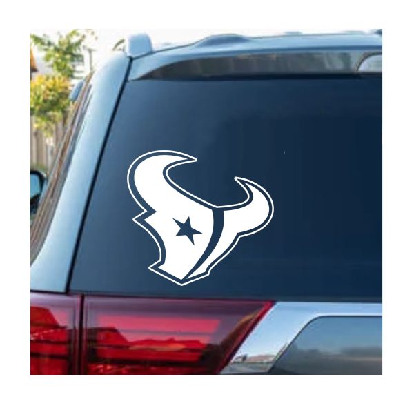 Texans Bull Window Decal Sticker