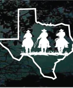 Texas Cowboys Riding Horses Decal Sticker