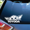 Toyoda Baby Yoda Peeking Window Decal Sticker