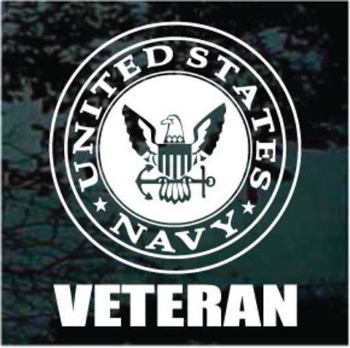 United States Navy Veteran Eagle Decal Sticker