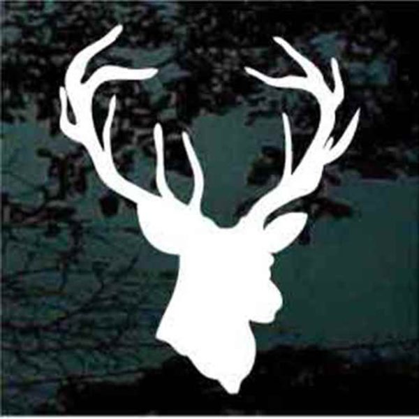 Whitetail Deer Head Silhouette Decal Sticker