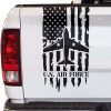 Air Force Weathered American Flag Tailgate Decal Sticker